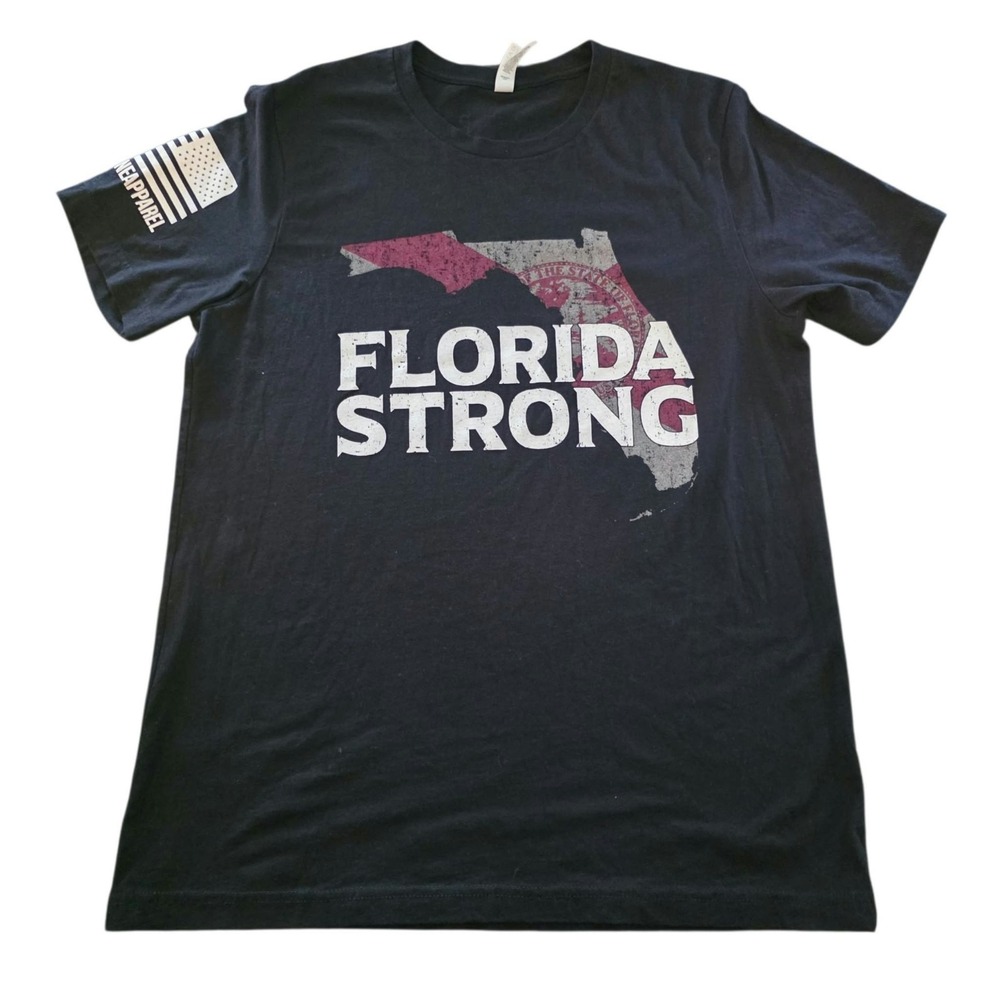 Nine Line Apparel Florida Strong T-Shirt Bella Canvas Large Black Size Large